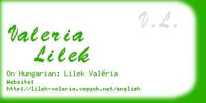 valeria lilek business card